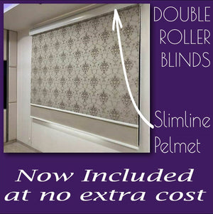 Sunscreen White - Blockout Champagne Double Roller Blind