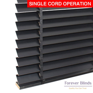 Black Matte Timber Venetian Blinds