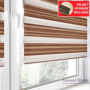 Brown Silk - Zebra Blinds