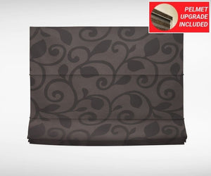 Coffee Black Roman Blinds