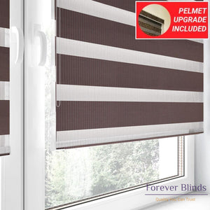 Combi Brown - Zebra Blinds