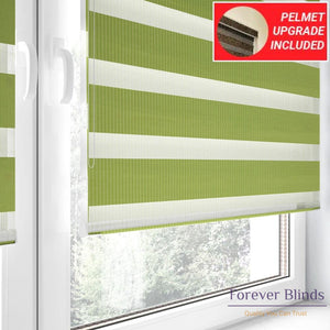 Combi Green - Zebra Blinds