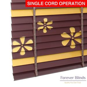 Floral Design Timber Venetian Blinds