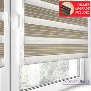 Beige Pleats - Zebra Blinds