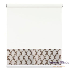 Sheer Soft Caramel - Blockout White Double Roller Blind Blinds