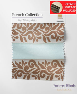 Silver / Caramel - Zebra Blinds