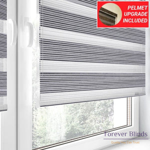 Silver Stripes - Zebra Blinds