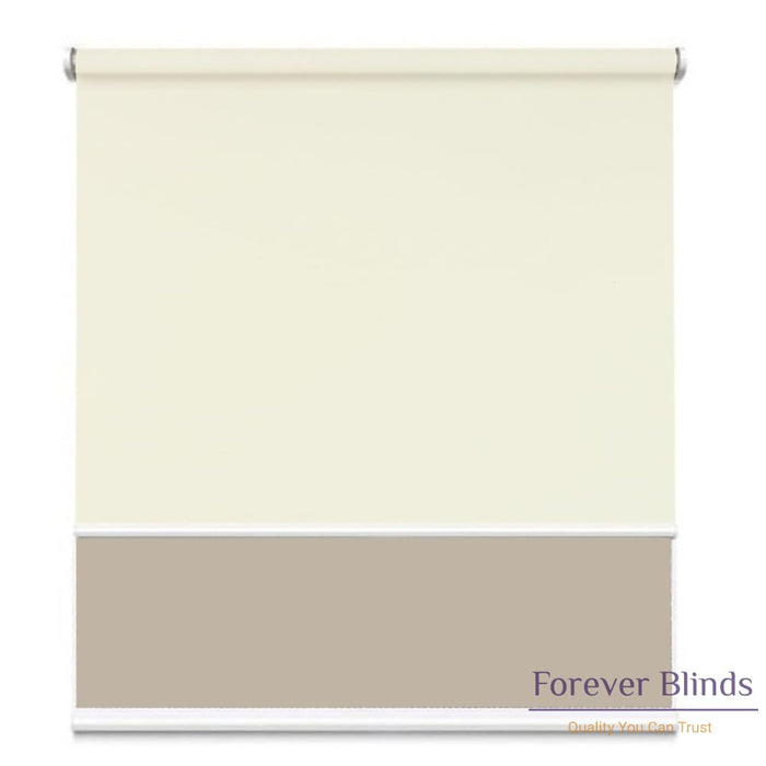 Sunscreen Beige - Blockout Champagne Double Roller Blind