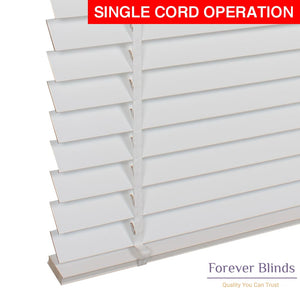 White Matte Timber Venetian Blinds