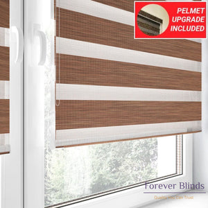 Wood Brown - Zebra Blinds