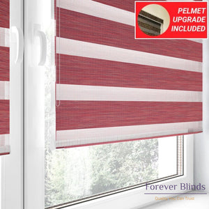 Wood Cherry - Zebra Blinds