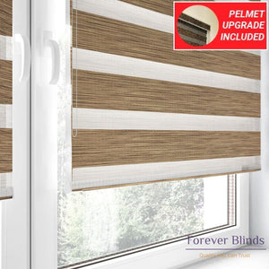 Wood Khaki - Zebra Blinds