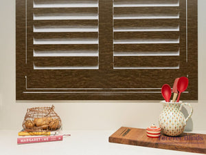 Black Walnut - Timber Stained Plantation Shutters