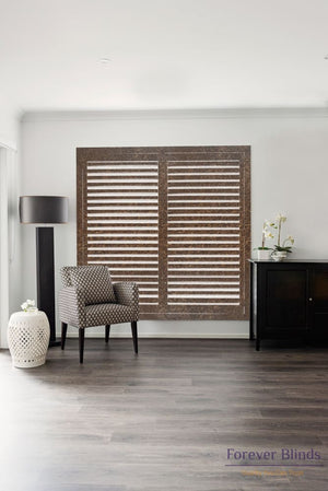 Rich Mahogany - Timber Stained Plantation Shutters