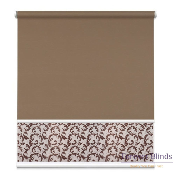 Sheer Wine - Blockout Brown Double Roller Blind