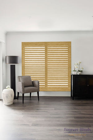 Sugar Maple - Timber Stained Plantation Shutters