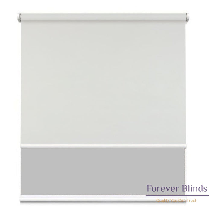 Sunscreen Grey - Blockout Cool Grey Double Roller Blind