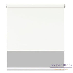 Sunscreen Grey - Blockout White Double Roller Blind Blinds
