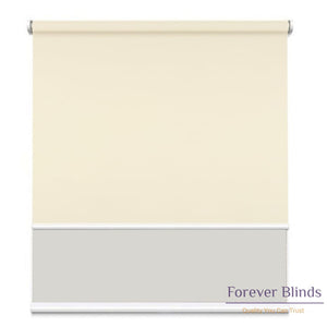 Sunscreen White - Blockout Beige Double Roller Blind Blinds