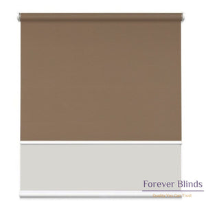 Sunscreen White - Blockout Brown Double Roller Blind Blinds