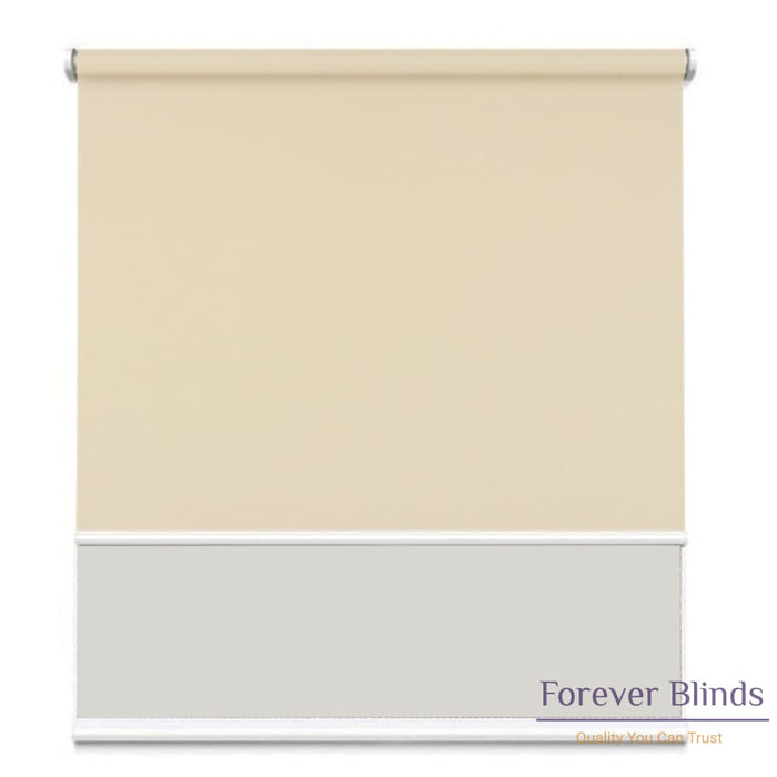Sunscreen White - Blockout Sand Double Roller Blind