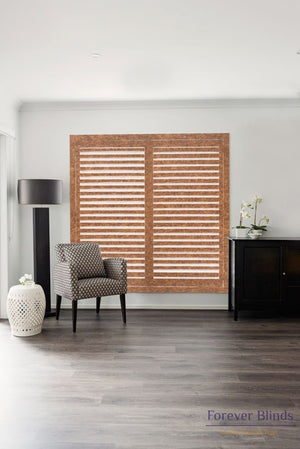 Walnut - Timber Stained Plantation Shutters