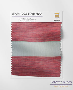 Wood Texture Cherry Red Zebra Blinds